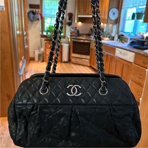 Chanel Black Quilted 
 Suede Shoulder Bag FINAL SALE 😍